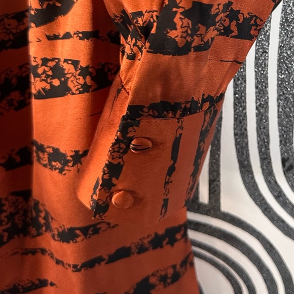 Anine Bing Silk Wrap Penelope Dress in Tiger Stripe, Size XS - Picture 7 of 9